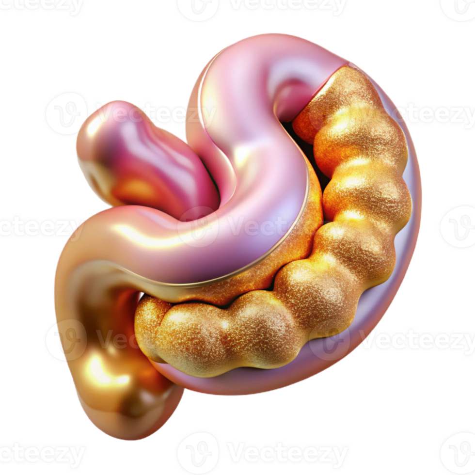 wonderful rustic Anatomical Intestine Illustration Isolated for Digestive System high resolution png