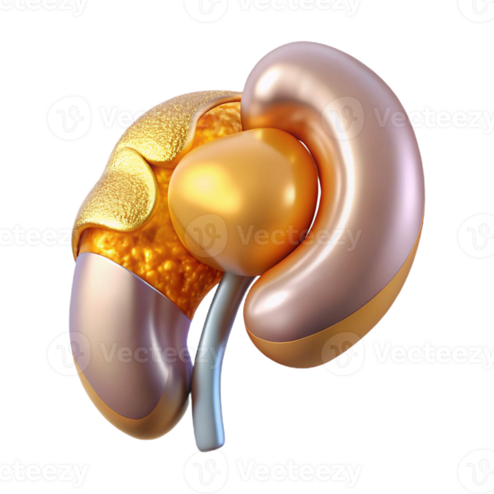 stunning minimalist Anatomical Kidney Illustration Cutout for Urology Projects png