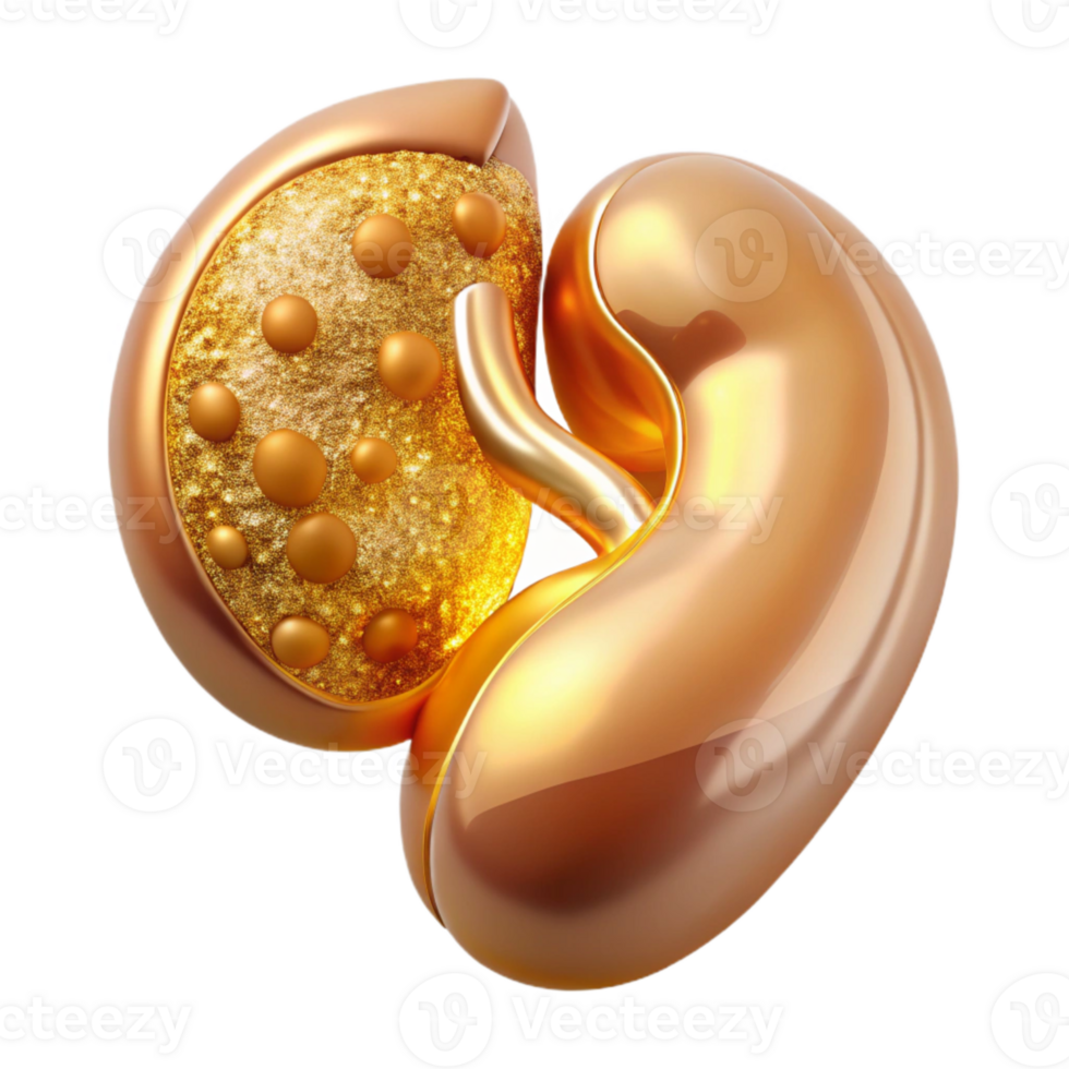 vibrant minimalist Anatomical Kidney Illustration Cutout for Urology Projects genuine png