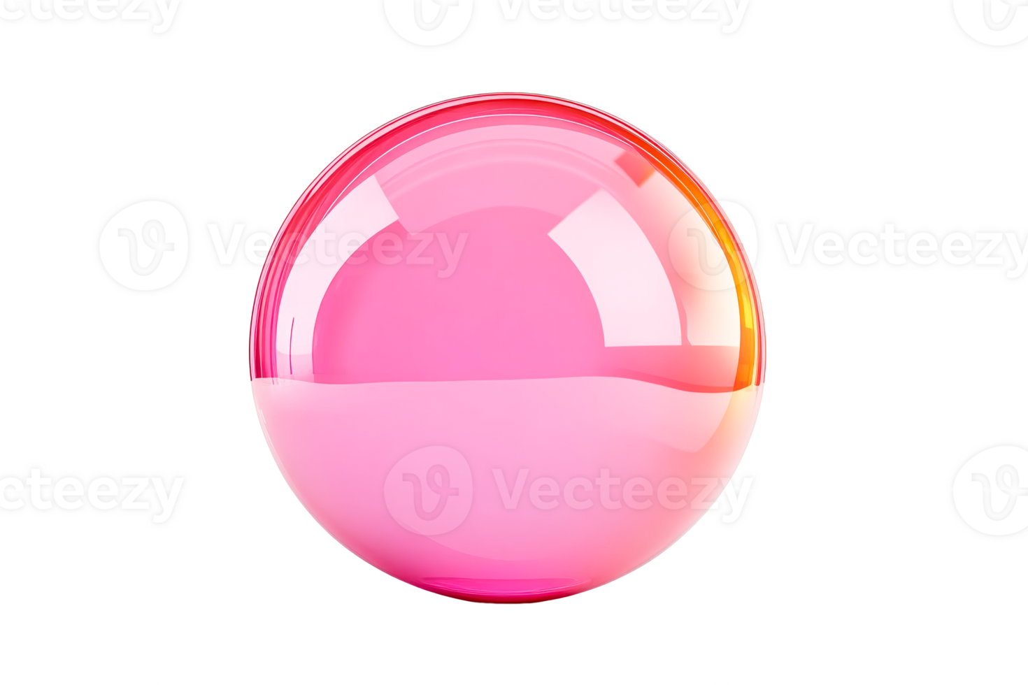 Gradient pink translucent sphere png