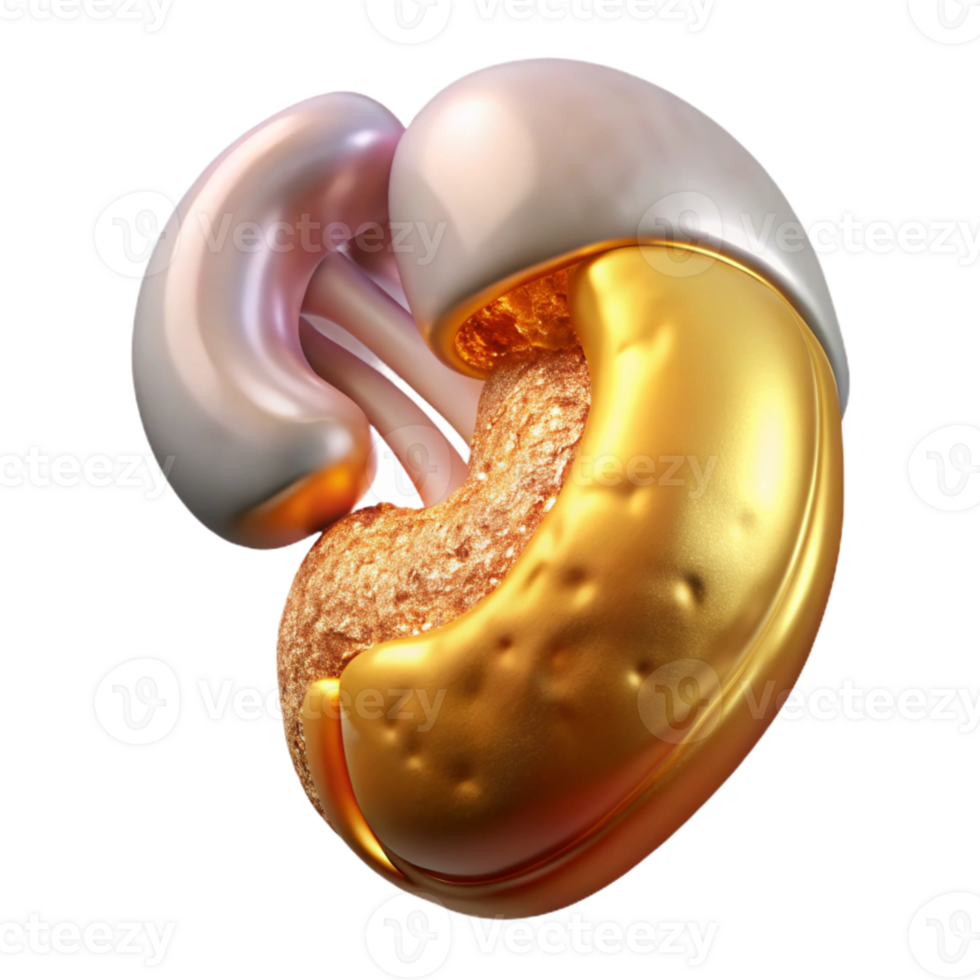 vibrant artistic Anatomical Kidney Illustration Cutout for Urology Projects png