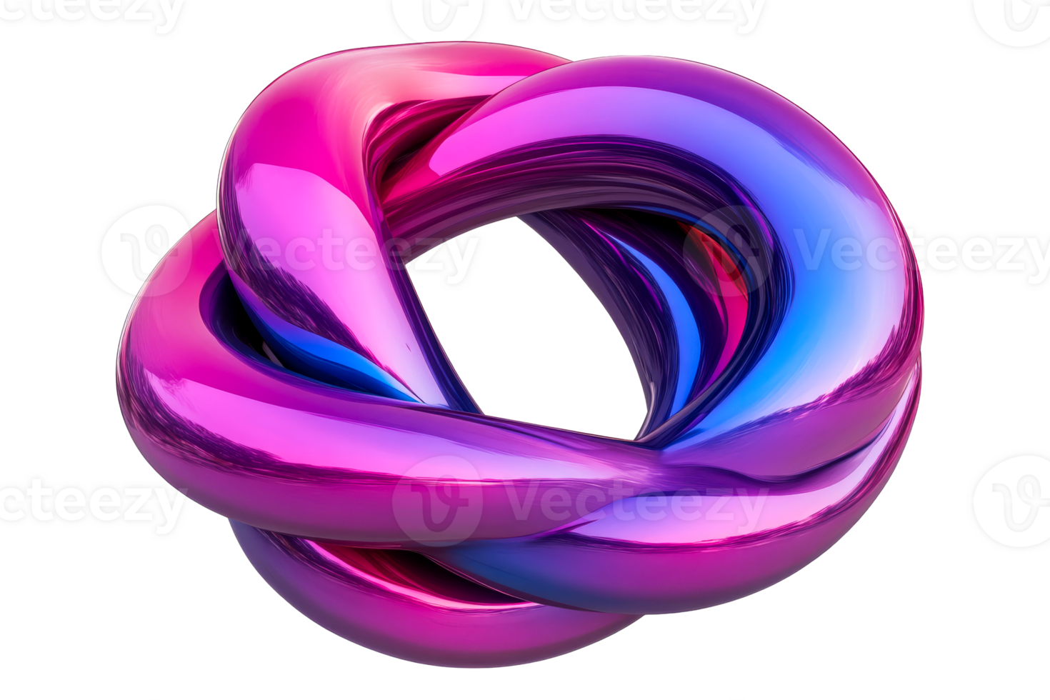 Colorful abstract twisted sculpture design png