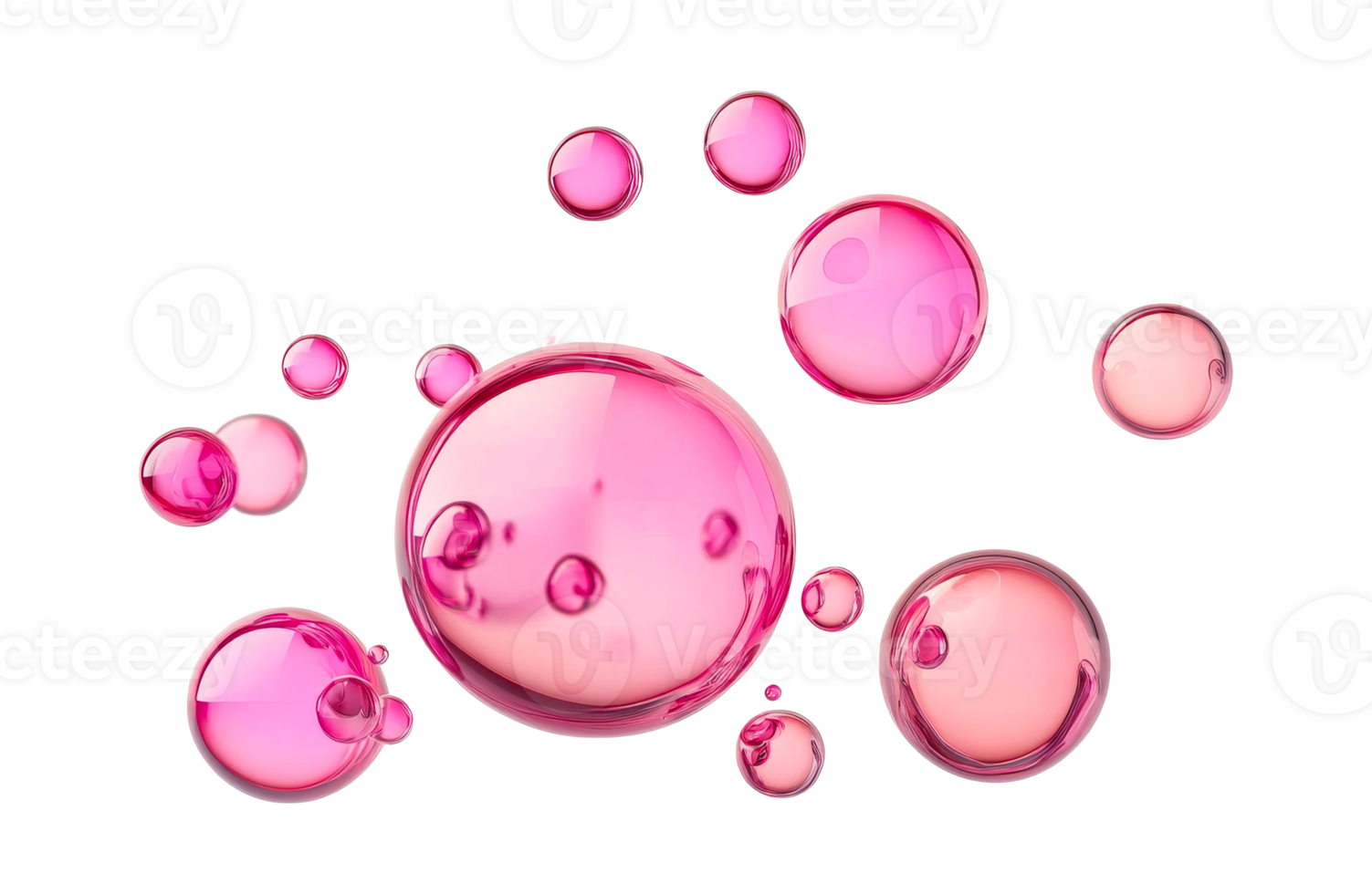 Pink bubbles floating gracefully png