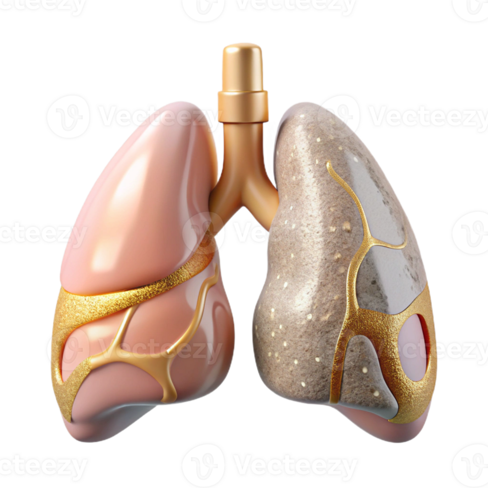 magnificent rustic Anatomical Lung Illustration Transparent for Respiratory Studies authentic png