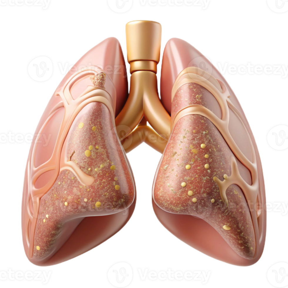 extraordinary creative Anatomical Lung Illustration Transparent for Respiratory Studies premium png