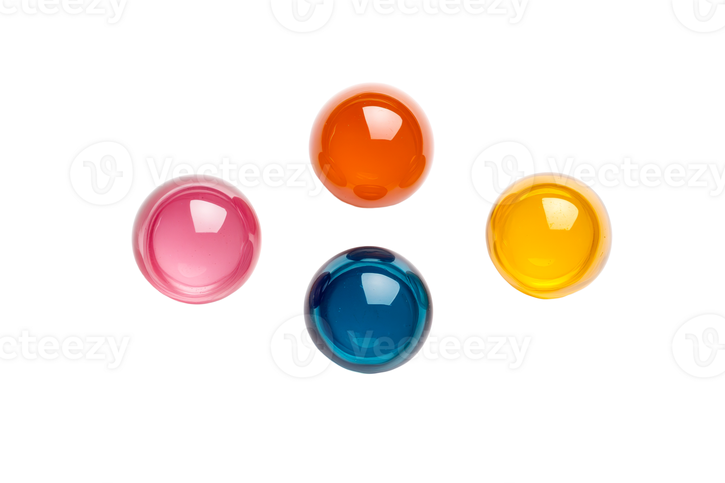 Bright marbles on a clear background png
