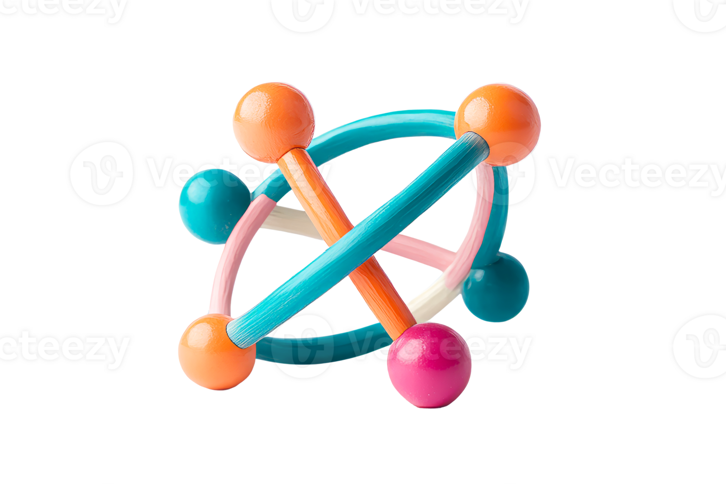 Colorful toy ball for babies and toddlers play png