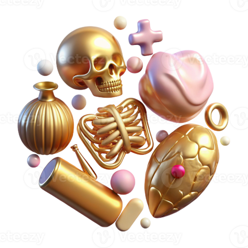 magnificent vintage Anatomy Clipart Set Isolated for Medical Graphics exclusive png