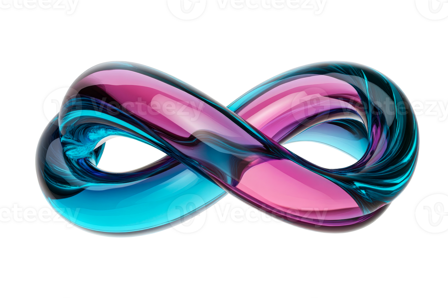 Colorful infinity symbol, transparent bg png