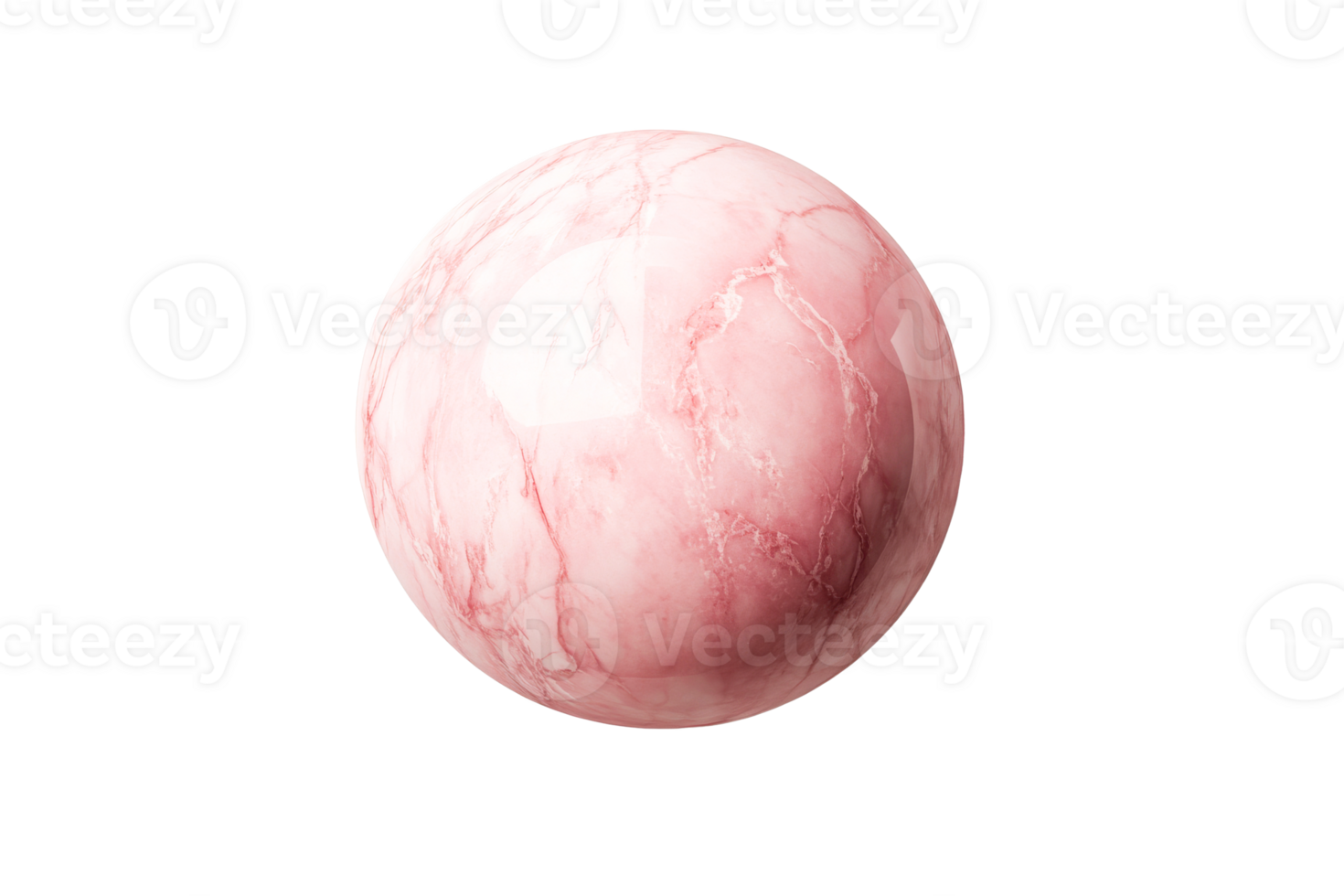 Marble sphere with pink and white pattern design png