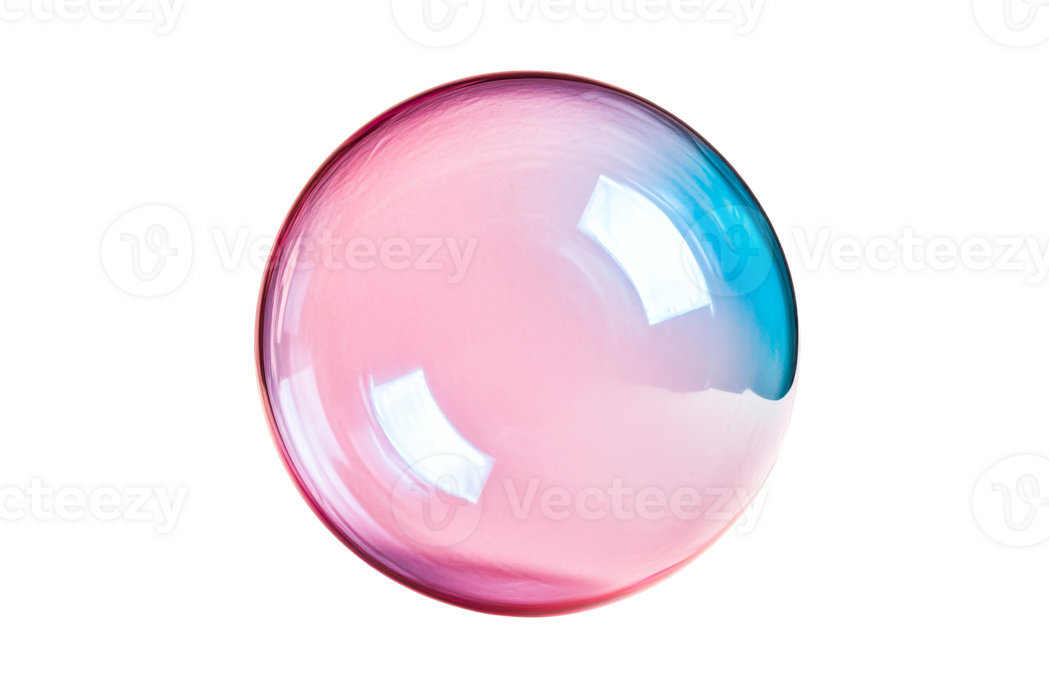Colorful soap bubble with transparent background png