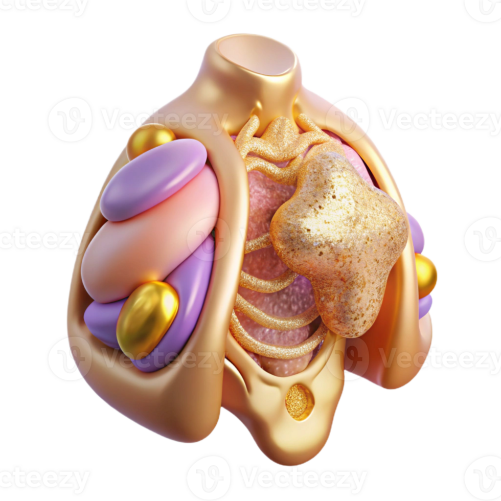 beautiful abstract Anatomy Illustrations Pack Isolated for Medical Research original png