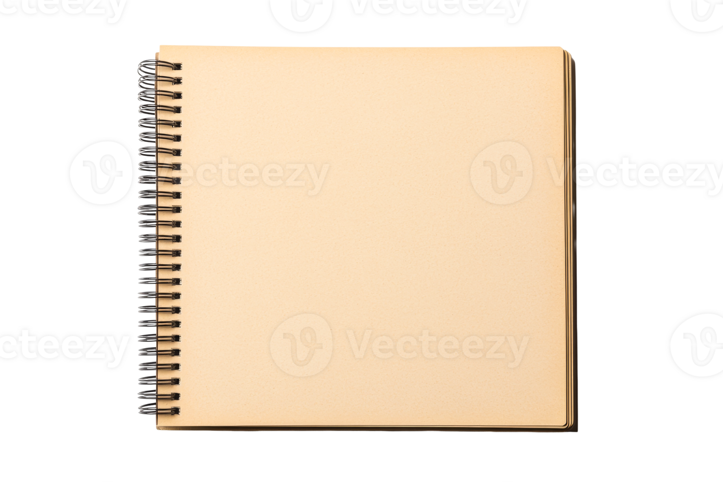 Blank spiral notebook with transparent background png
