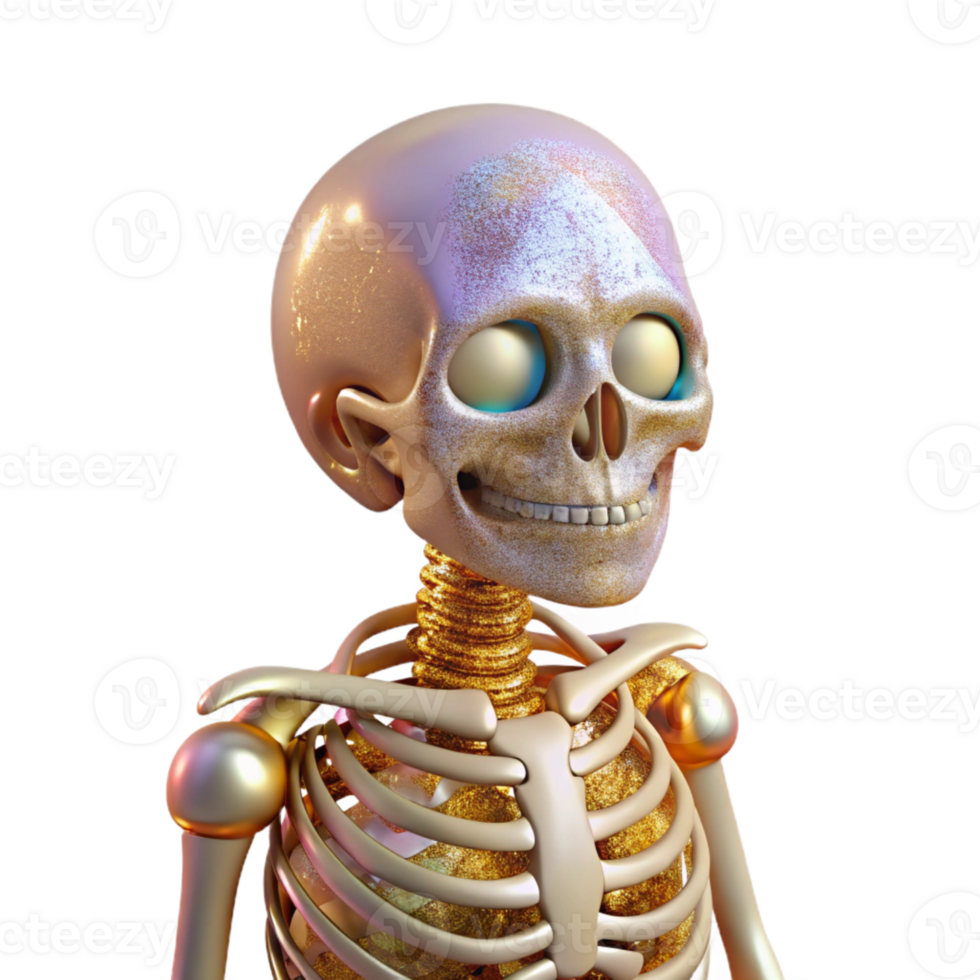 stunning vintage Anatomy Skeleton Human Body Isolated Cutout for Medical Study original png