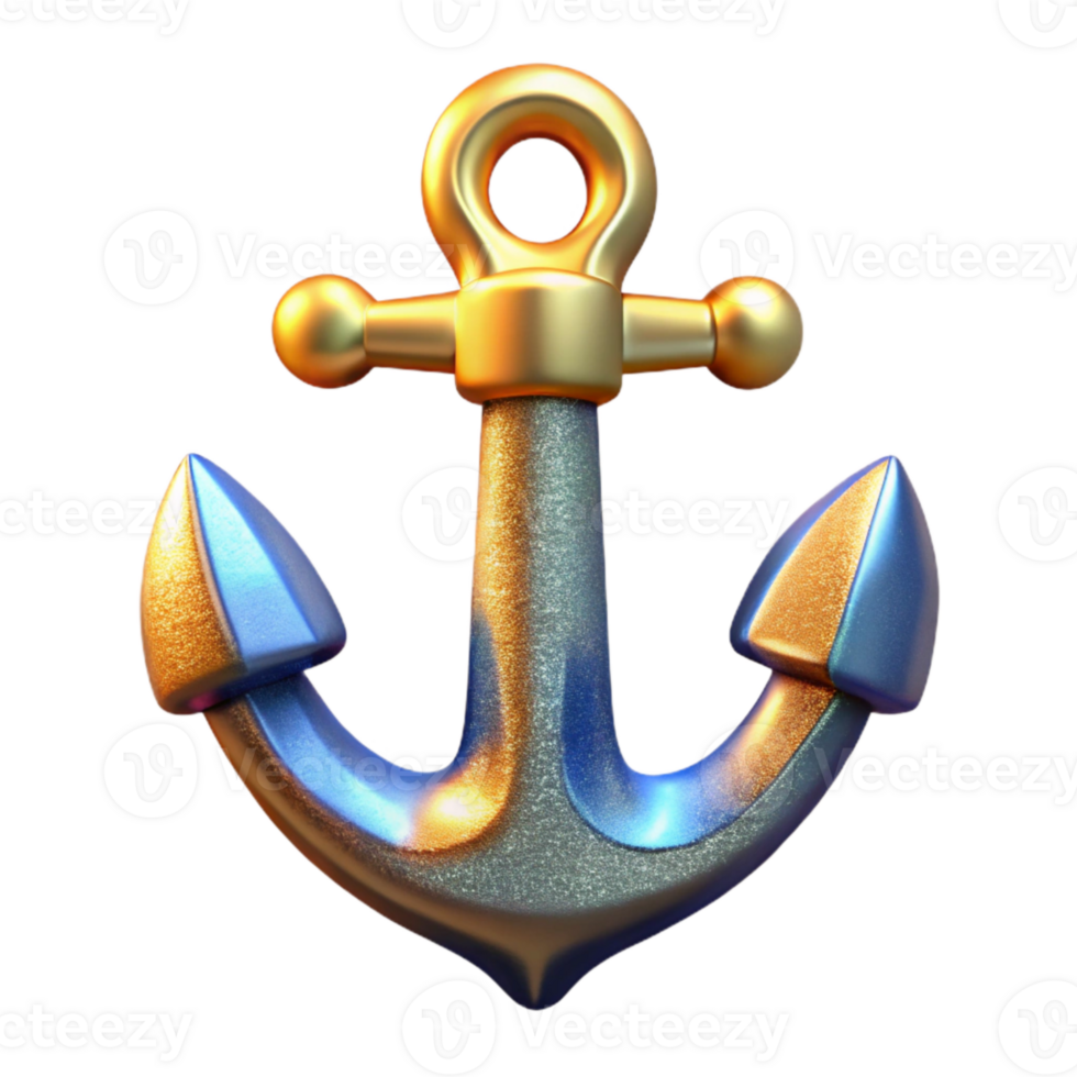 serene traditional Anchor Icon Cutout Isolated for Maritime Projects professional png