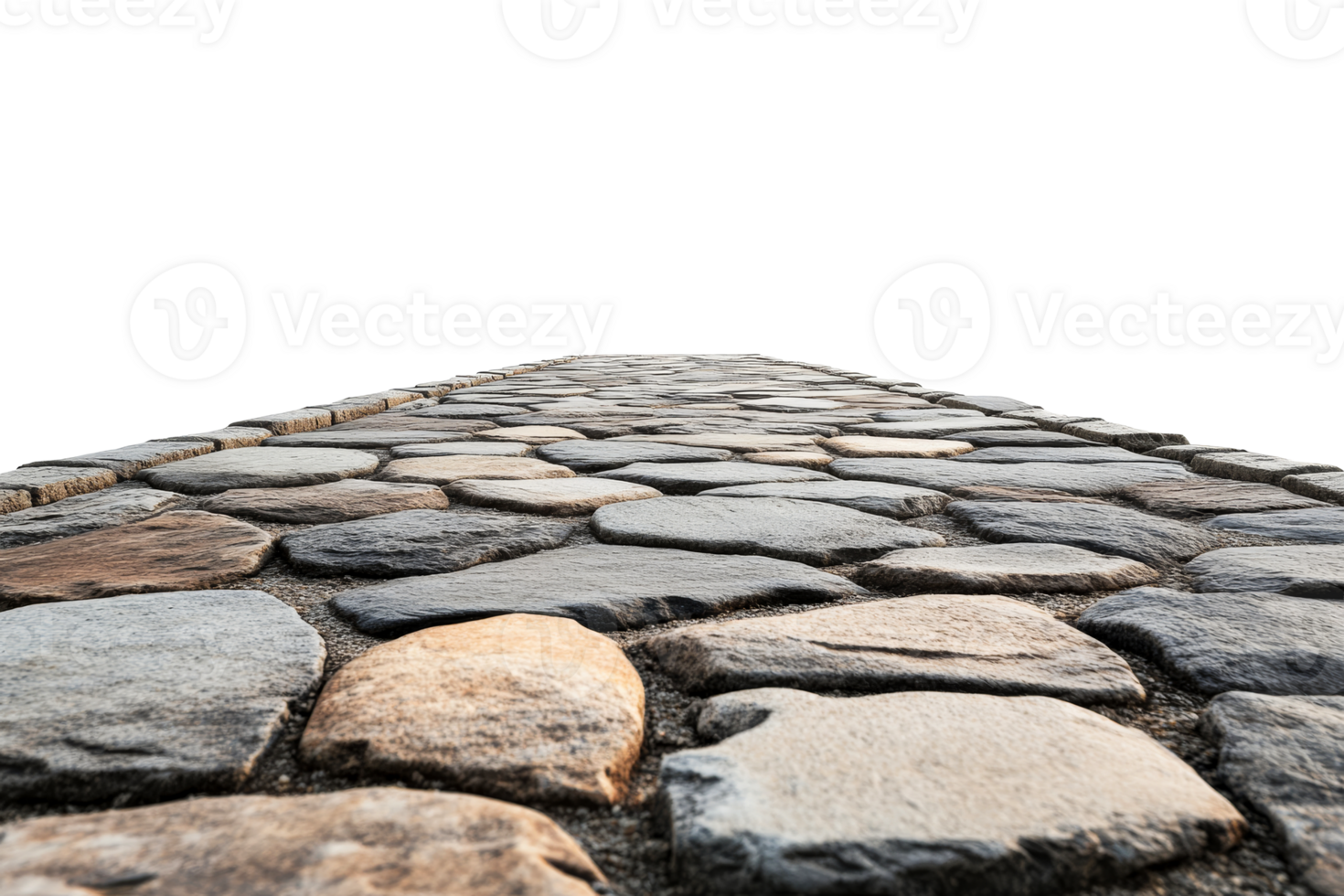 Cobblestone pathway leading into the distance png