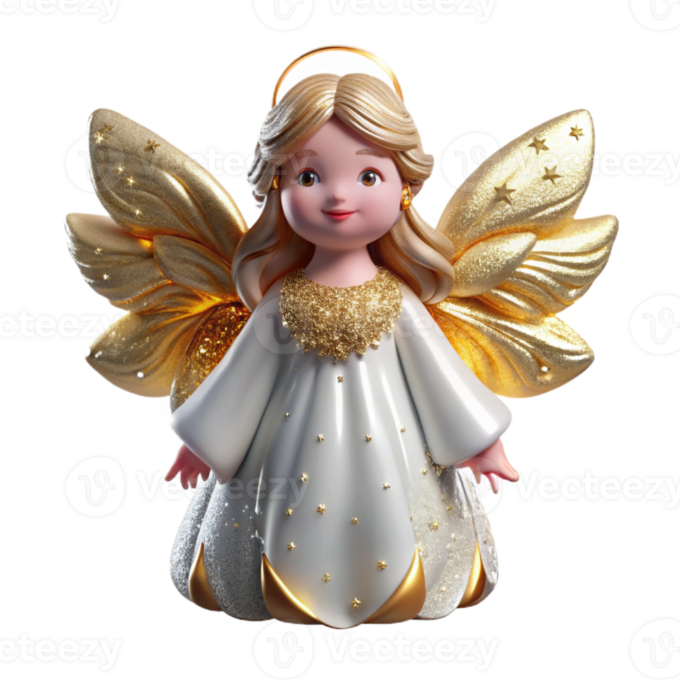 elegant minimalist Angel Figure Festive Decoration Isolated exclusive png