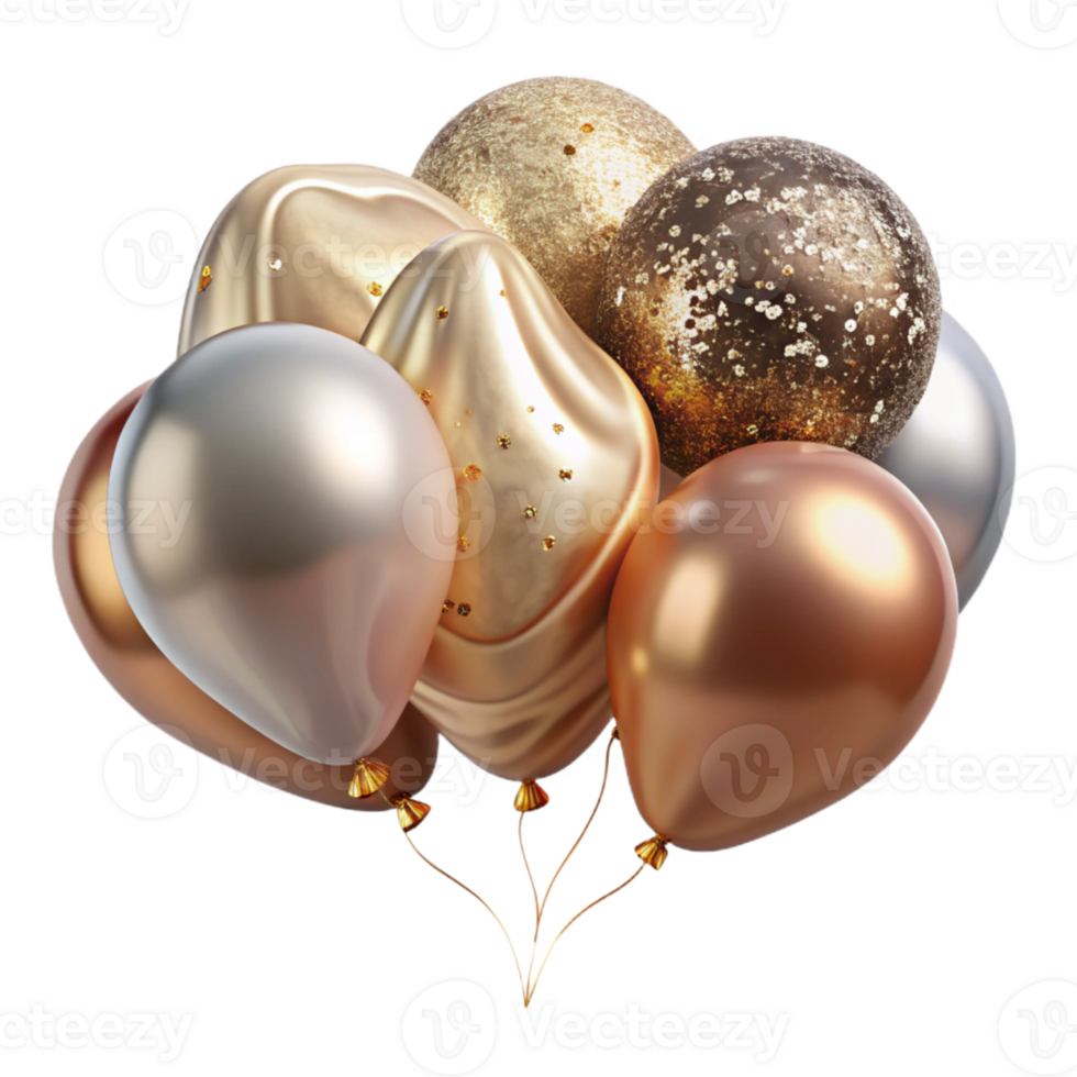 impressive traditional Anniversary Balloons Floating in the Air Transparent exclusive png