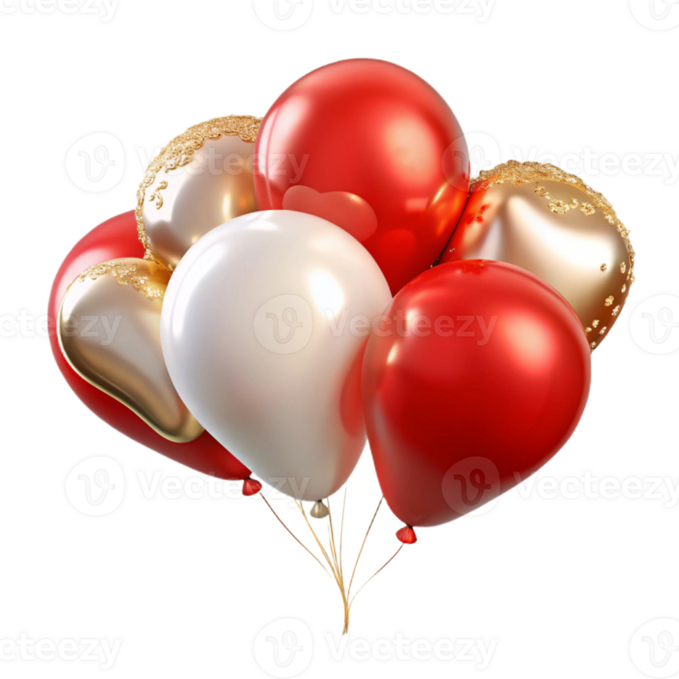 stunning contemporary Anniversary Balloons Red and White Transparent authentic png