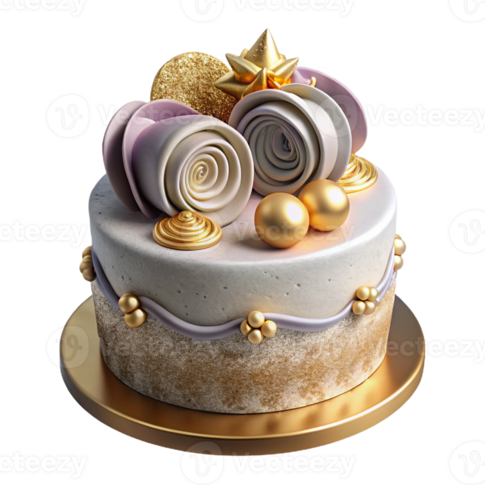 wonderful contemporary Anniversary Celebration Cake with Topper Isolated exclusive png