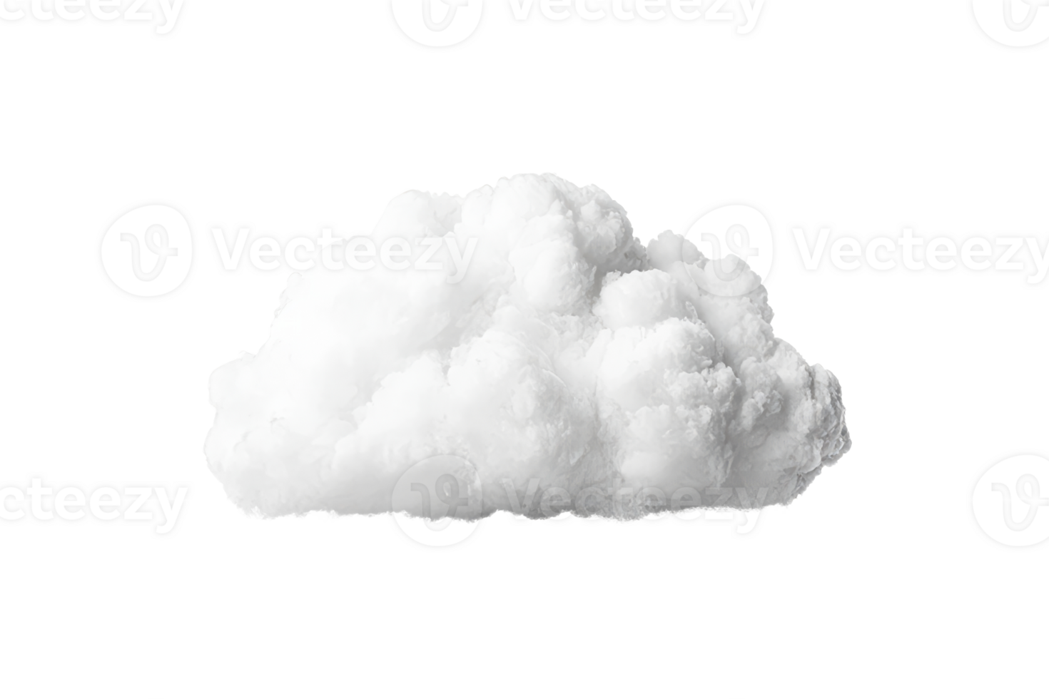 Fluffy white cloud with a transparent background png