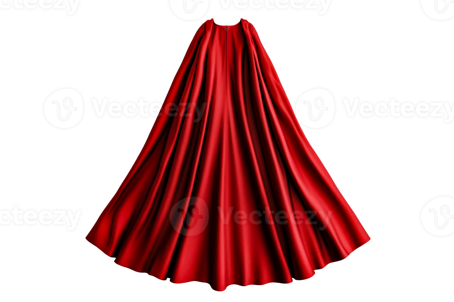 Elegant red cape for costumes png