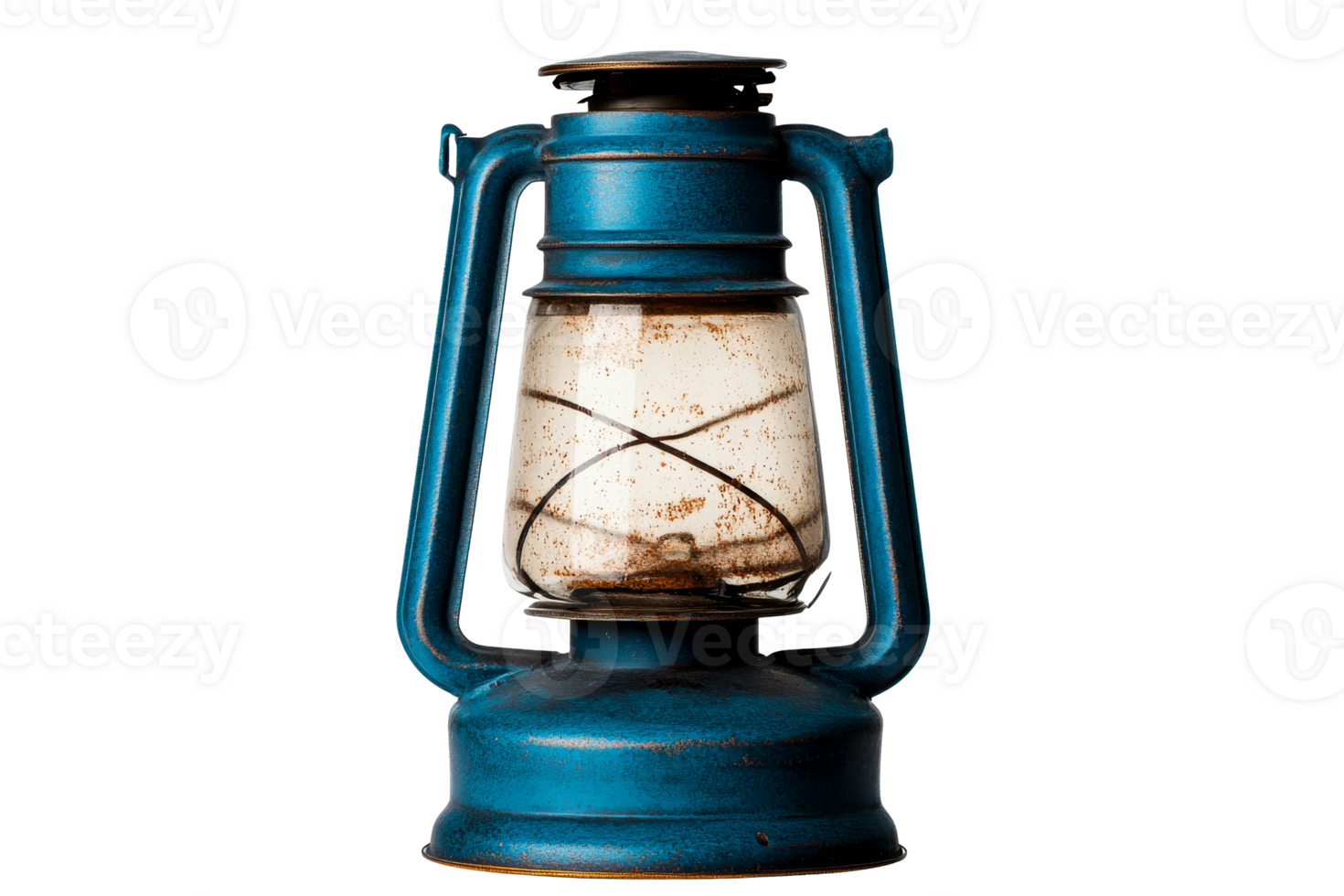 Rustic vintage lantern on clear bg png