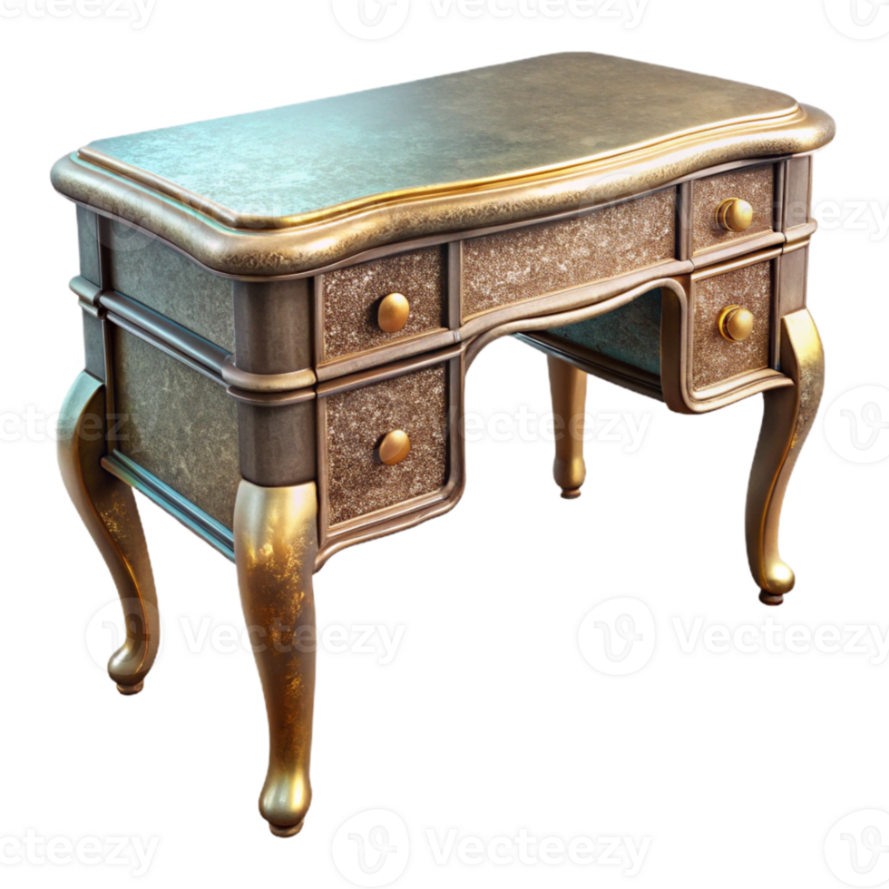 magnificent rustic Antique Desk Silhouette Isolated for Vintage Projects authentic png