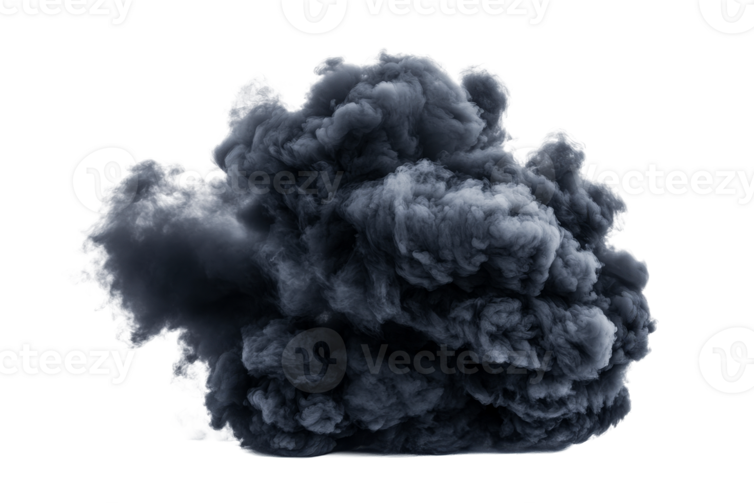 Dark cloud formation, smoky cloudscape in storm, cut out transparent png