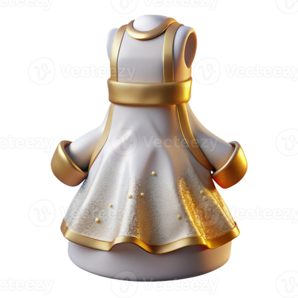 vibrant creative Apron Chef Uniform White Isolated Culinary Apparel detailed png
