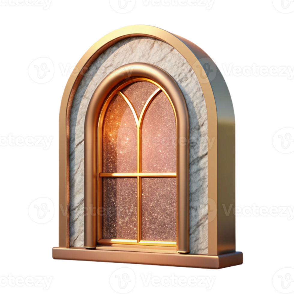 serene traditional Arched Window Frame Cutout Architectural Detail original png