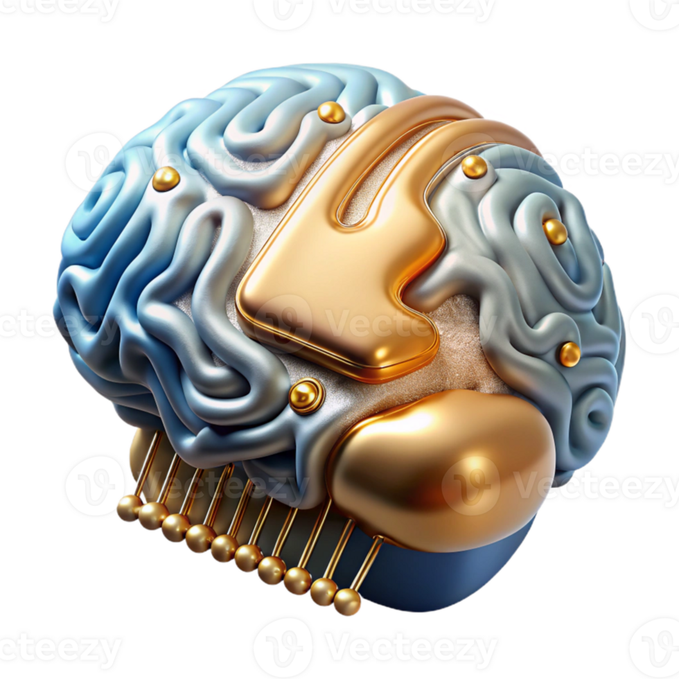vibrant classic Artificial Intelligence Brain Circuit Isolated for Future Tech professional png