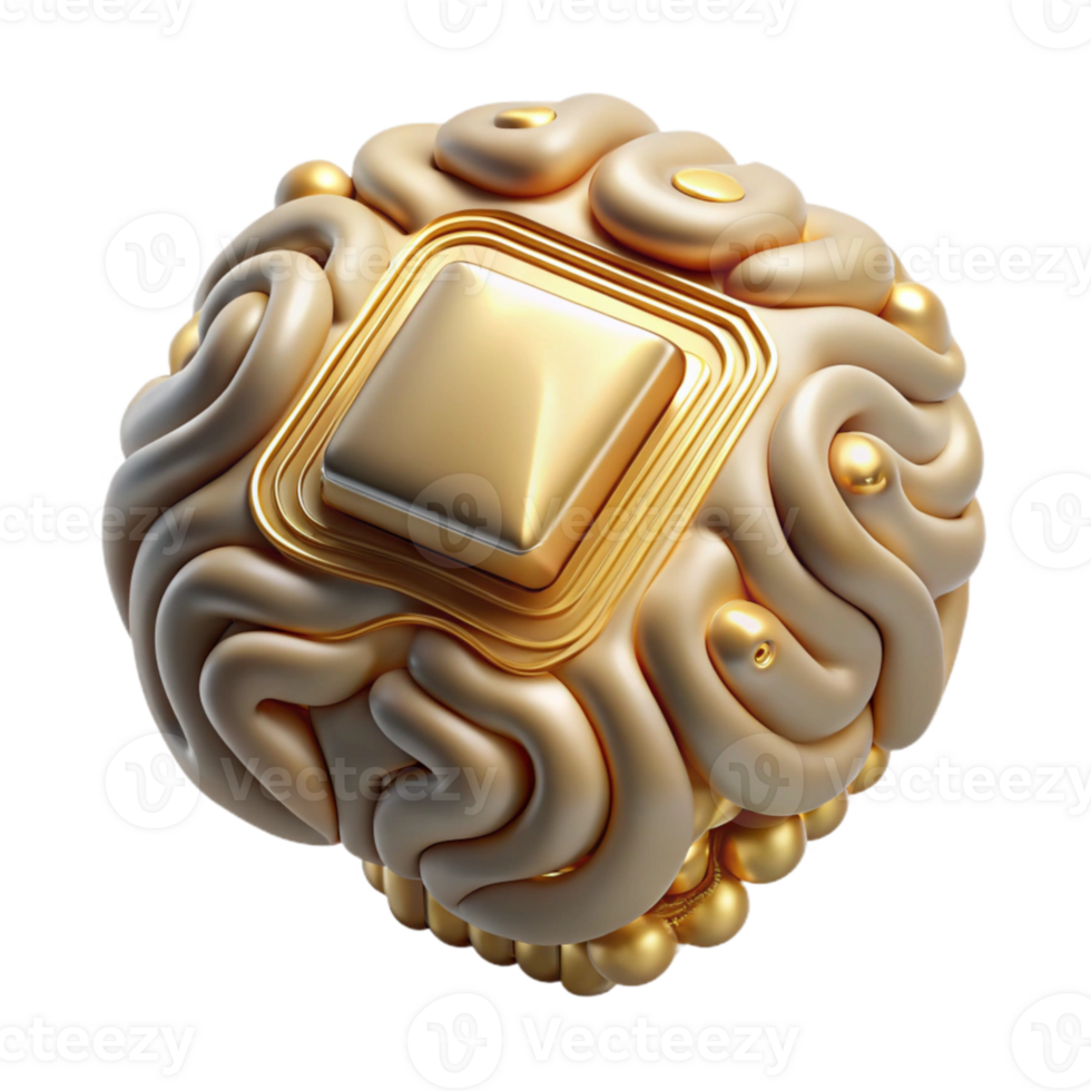 impressive minimalist Artificial Intelligence Brain Circuit Isolated for Future Tech genuine png