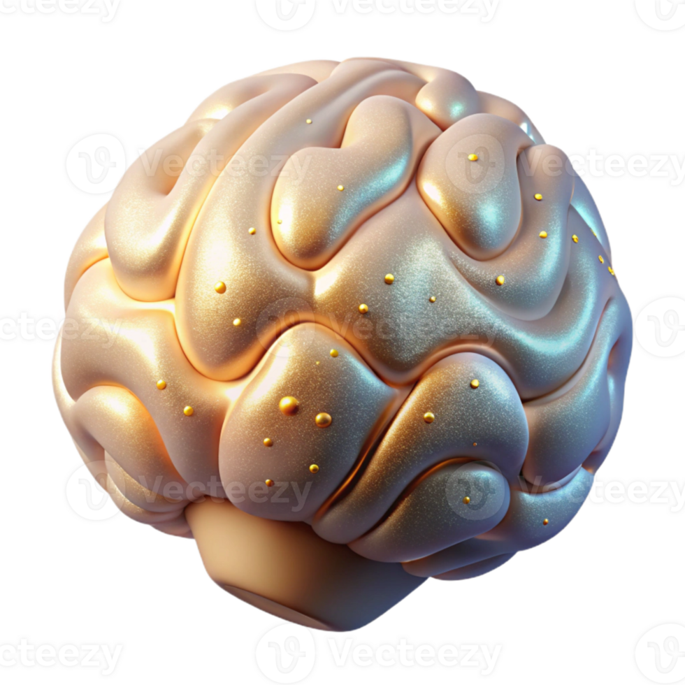 beautiful rustic Artificial Intelligence Brain Isolated for Future Tech png