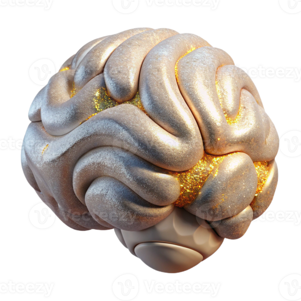 elegant abstract Artificial Intelligence Brain Isolated for Future Tech detailed png