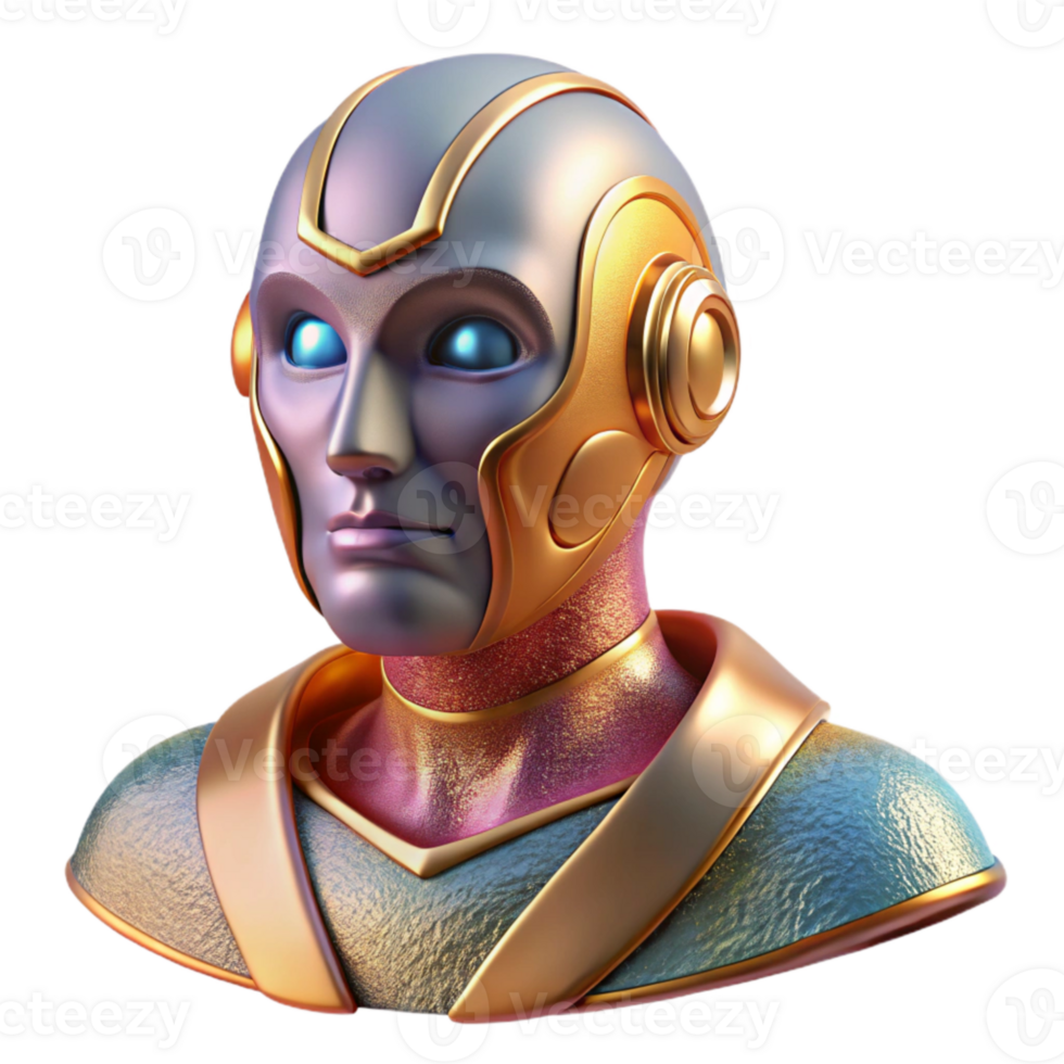 beautiful creative Artificial Intelligence Robot Head Transparent for Robotics original png