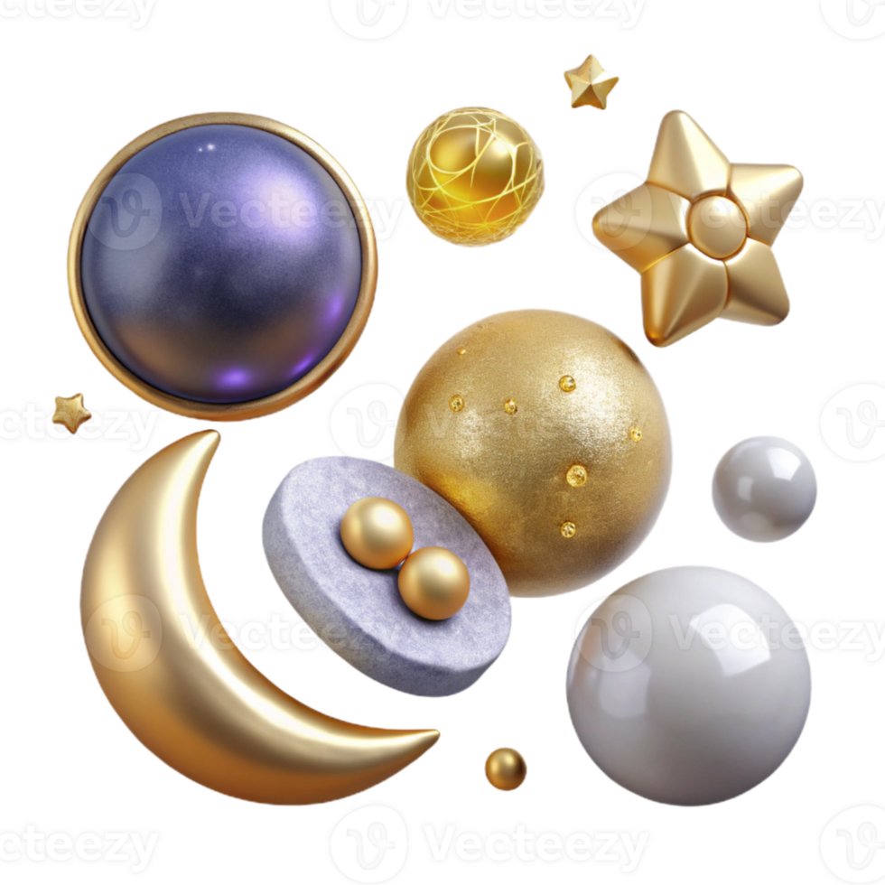 wonderful rustic Astronomy Symbols Set Isolated for Space Exploration authentic png