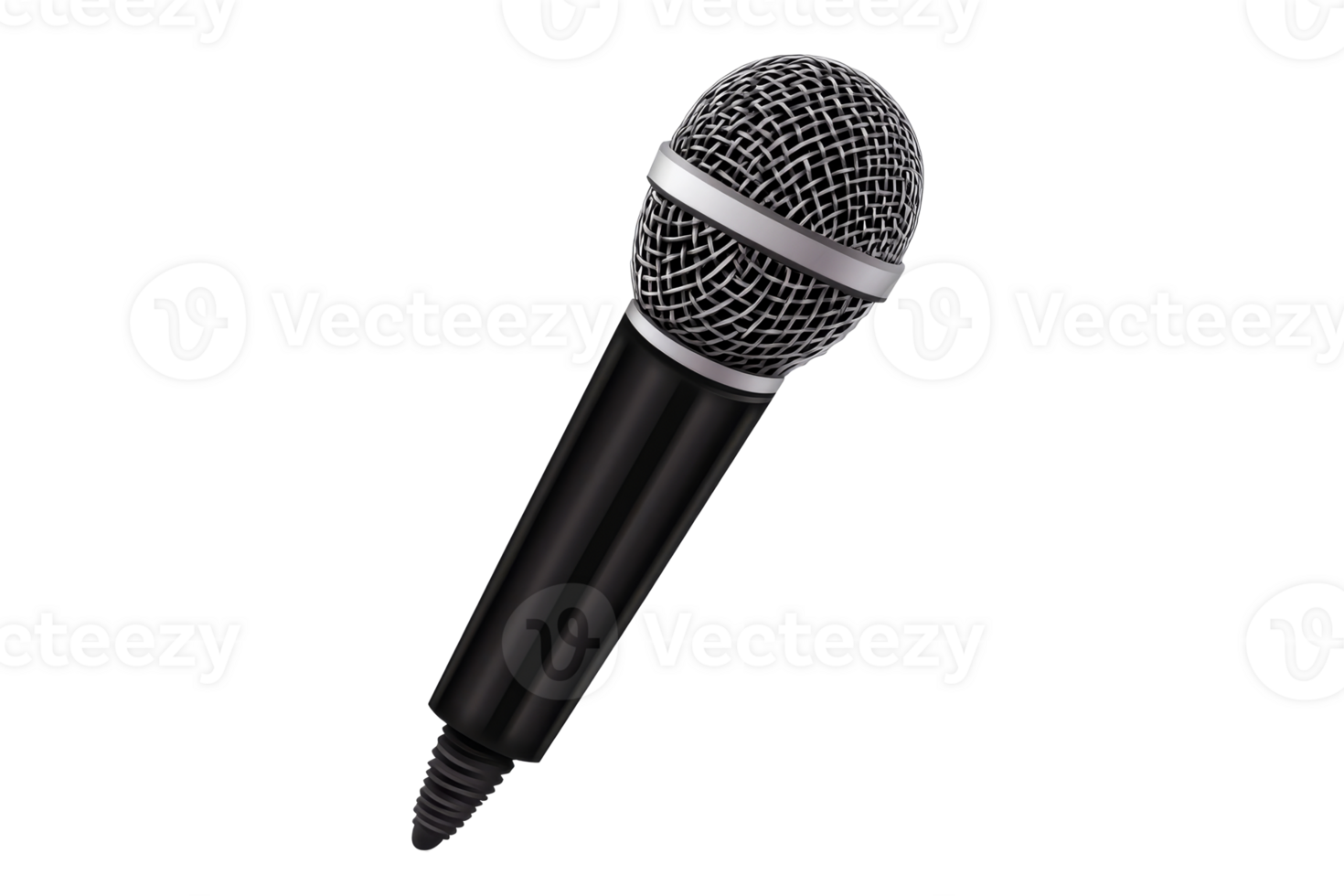 Microphone object sound recording equipment, cut out transparent png