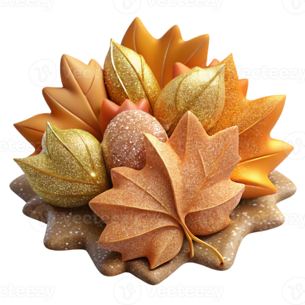 stunning minimalist Autumn Leaves Pile Cutout for Fall Decorations authentic png