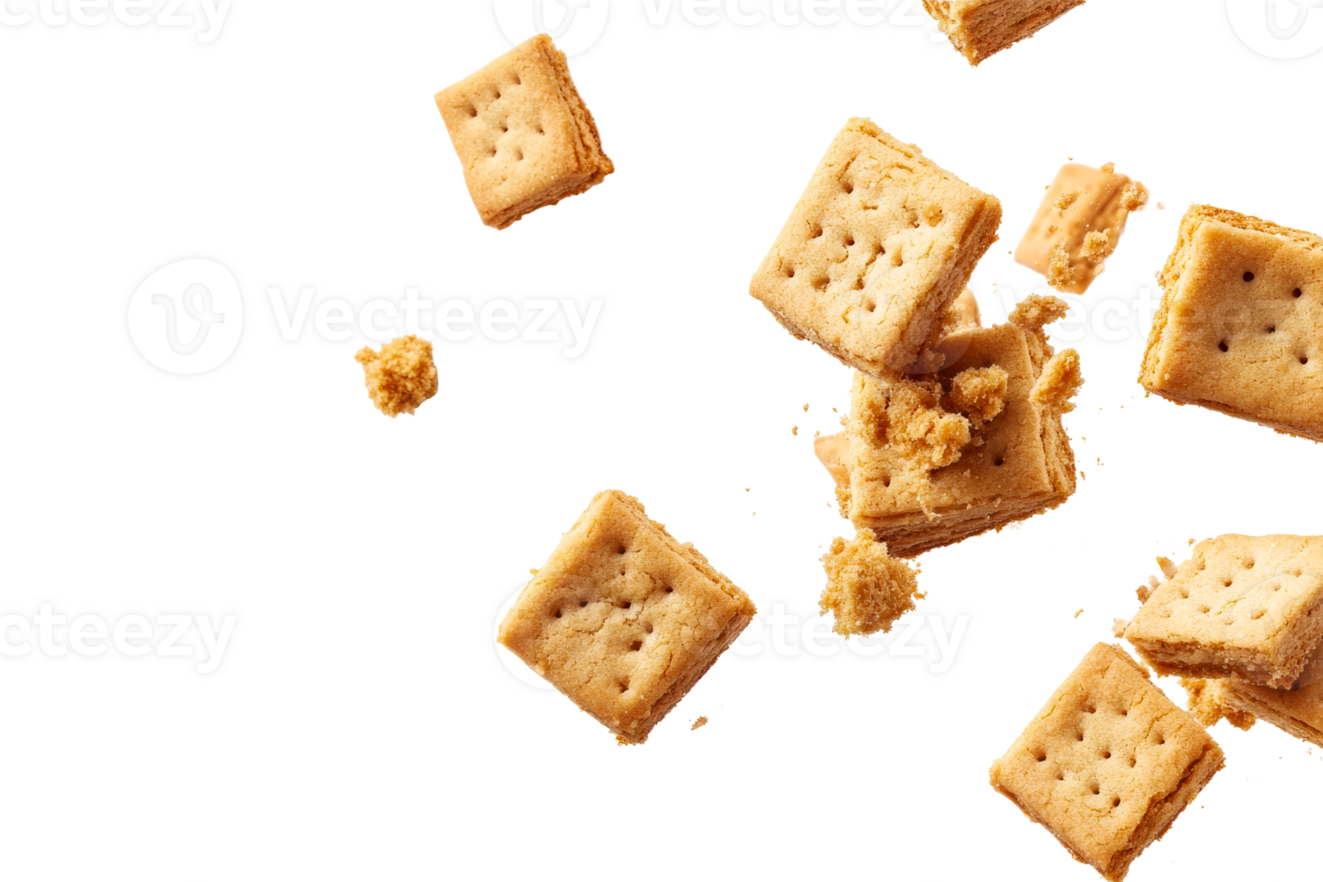 Square sandwich biscuits, pastries with filling, cut out transparent png