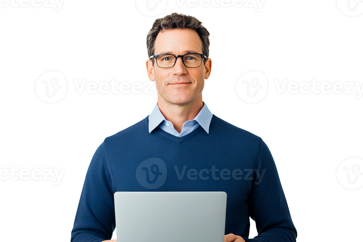 Serious Man with Laptop, Cut Out Transparent png