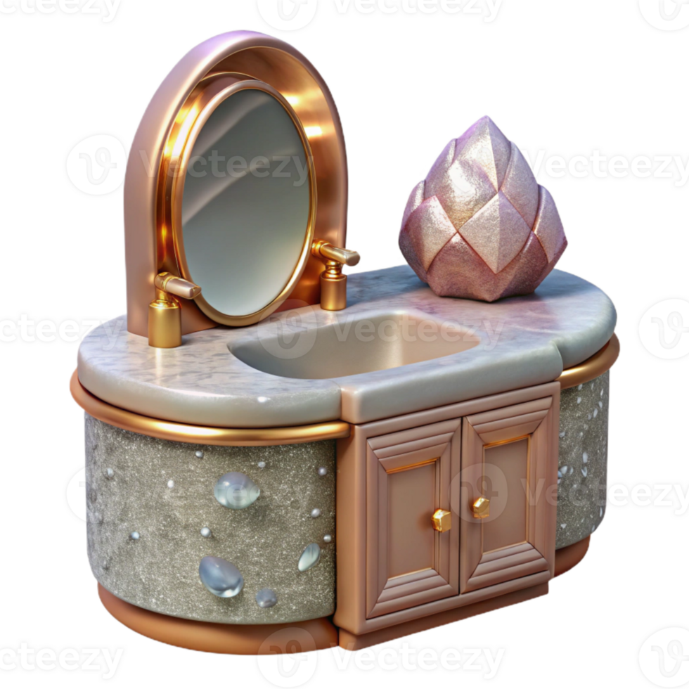 dramatic traditional Bathroom Vanity Cutout for Washroom Visuals high resolution png