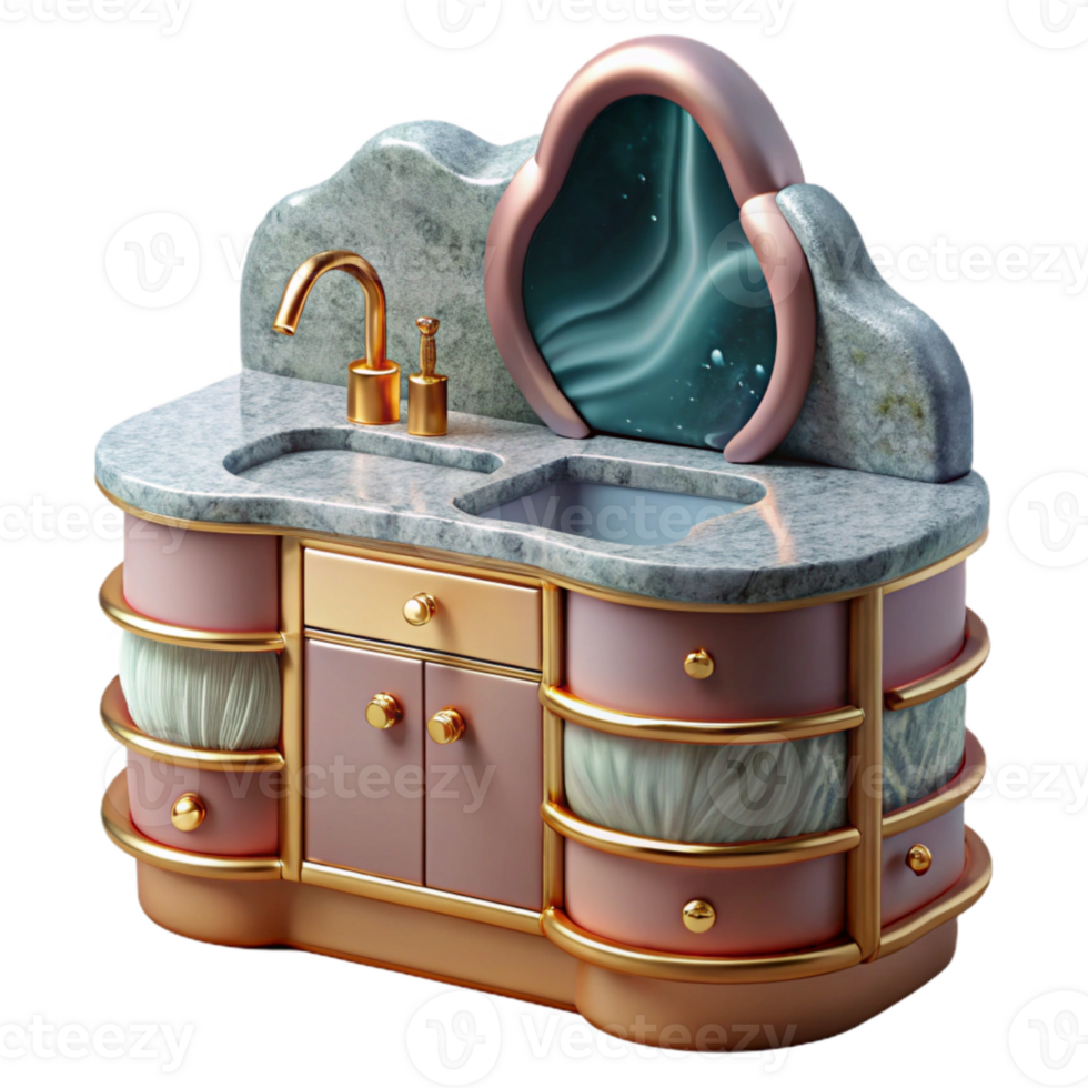elegant creative Bathroom Vanity Cutout for Washroom Visuals high resolution png