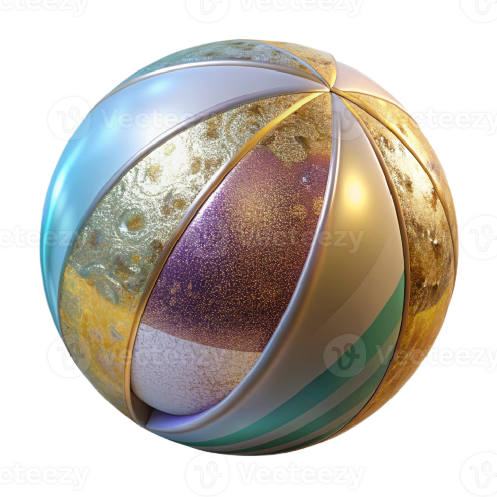 elegant abstract Beach Ball Transparent for Summer Fun Graphics high resolution png