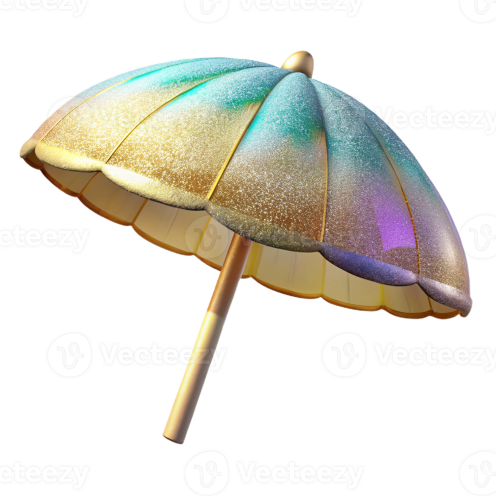 beautiful minimalist Beach Umbrella Isolated Cutout for Summer Vacations high quality png