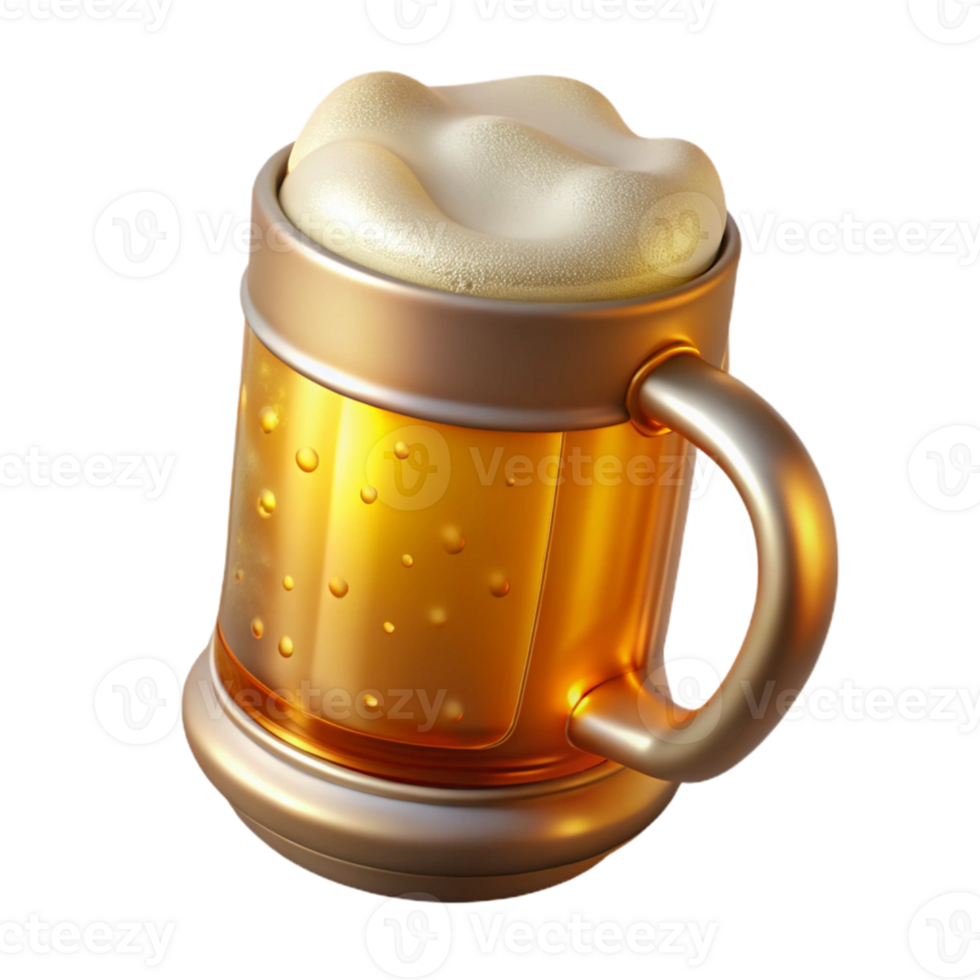 magnificent modern Beer Mug Glass with Handle Transparent for Brewery Promotions high quality png