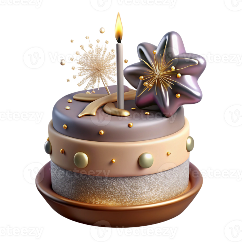 beautiful traditional Birthday Cake Topper with Name Cutout for Personalized Cakes high resolution png