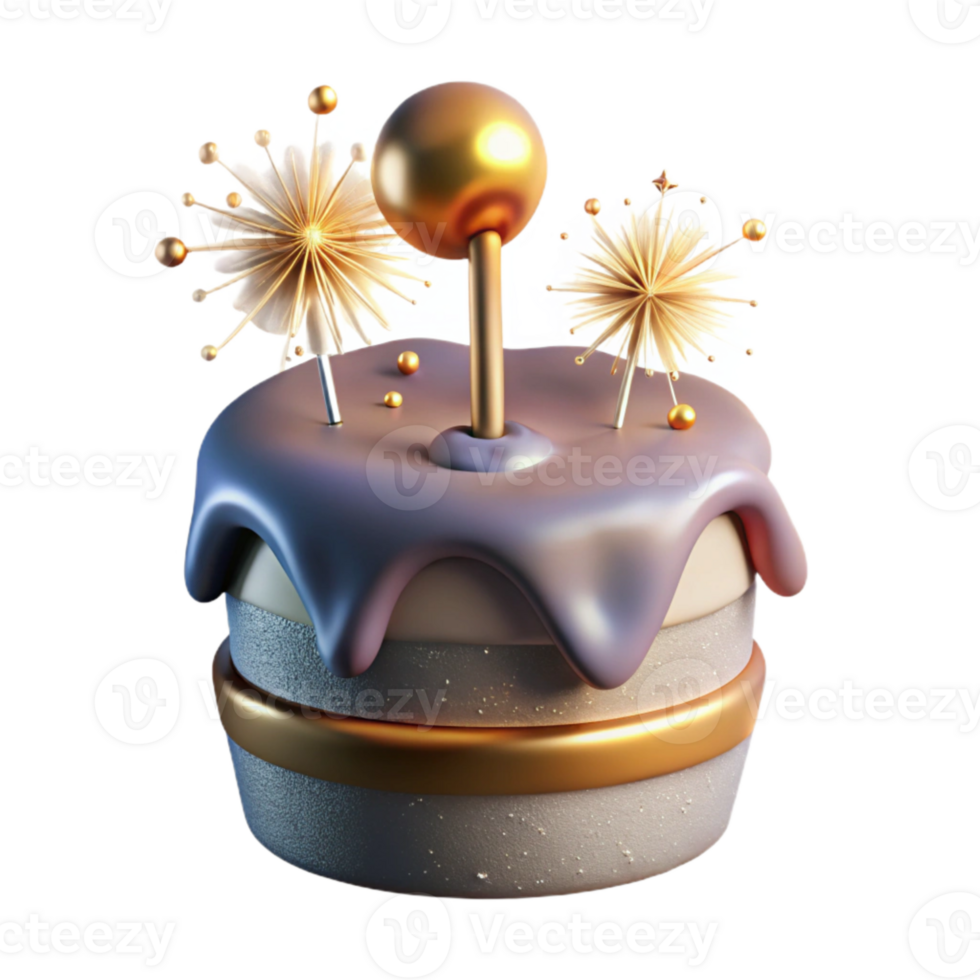 vibrant modern Birthday Cake Topper with Name Cutout for Personalized Cakes authentic png