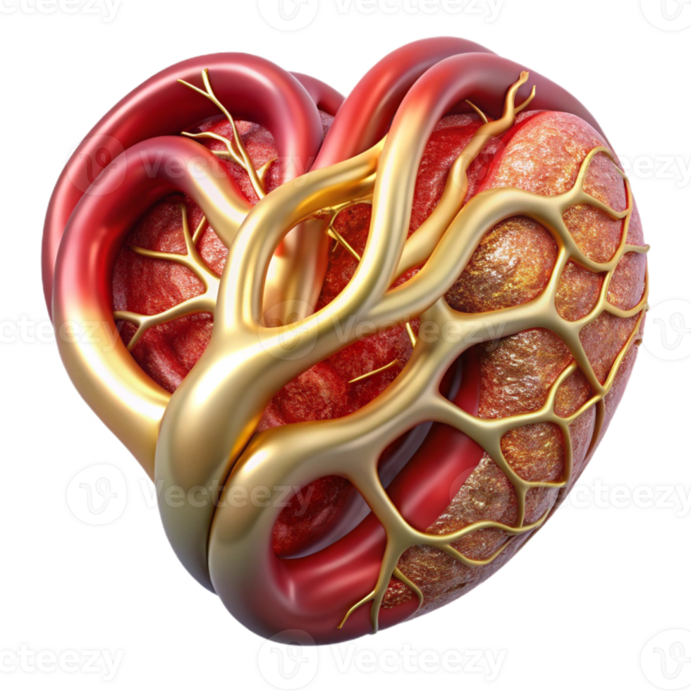 vibrant modern Blood Vessels Circulatory System Transparent Background for Biology professional png