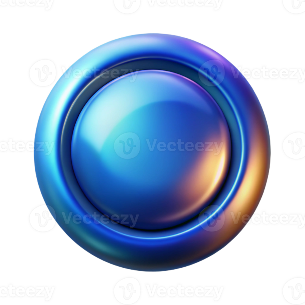 dramatic modern Blue Gradient Call to Action Button Isolated for Mobile Apps exclusive png